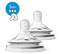 Avent tetina natural, flujo medio 3m+ (2 unidades)