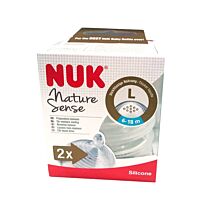 Nuk tetina silicona nature sense, 6-18 m, l (2 unidades)