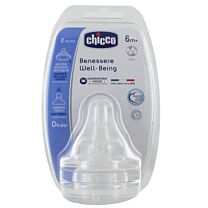 Tetina silicona - chicco fisiologico b ancha flujo (papilla 6 + mes 2 u)