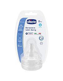 Tetina silicona - chicco fisiologico b ancha flujo normal (0 + mes 2 u)