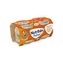 Nutribén Pack 2 x 120 g, manzana, naranja y plátano con galletas