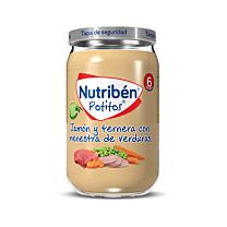 Nutriben potitos, jamón y ternera con menestra de verduras, 235 g
