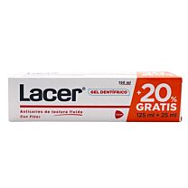 Lacer gel dentÍfrico con flÚor, 125 ml + 25 ml