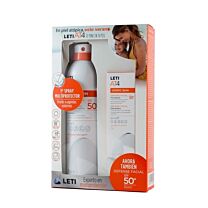 Leti at4 pack defense spray spf50+(200ml) + facial spf 50+ (50ml)