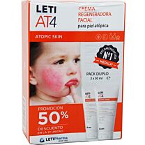 Leti AT4 crema facial regeneradora, 2 x 50 ml