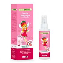 Nosaattack lociÓn antipiojos, 5 % dimeticona, aroma fresa, 100 ml