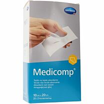 Medicomp gasas, 10 cm x 20 cm, (25 x 2 unidades)