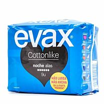 Compresas evax noche con alas, 9 unidades