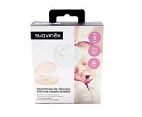 Suavinex pezoneras de silicona talla s, (2 unidades)