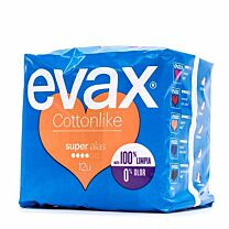 Compresas evax super con alas, 12 unidades