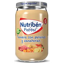 Nutribén potitos, ternera con patatas y zanahorias, 235 g