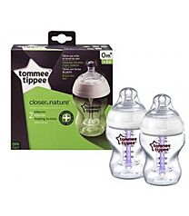 Tommee tippee, closer to nature, 2 biberones 260 ml, 0m+