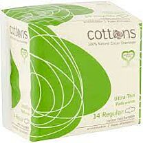 Compresas Cottons Regular Ultra-thin, 14 unidades