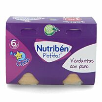 Nutribén Pack cena, 2 x 190 g, verduritas con pavo