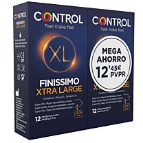 Control finissimo xl, (pack 12 + 12  preservativos)